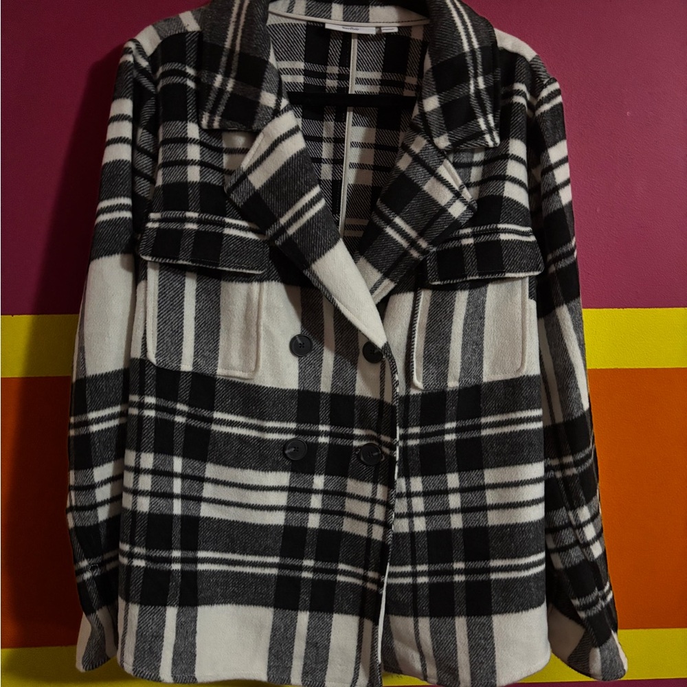 Croft & Barrow Monochrome Plaid Women's Shirt